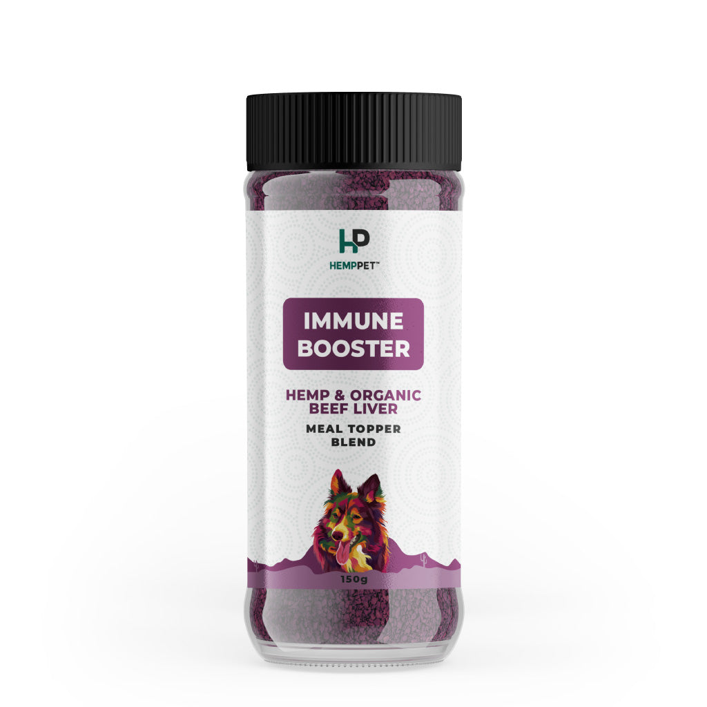 Hemippet immune booster for dogs on a white background